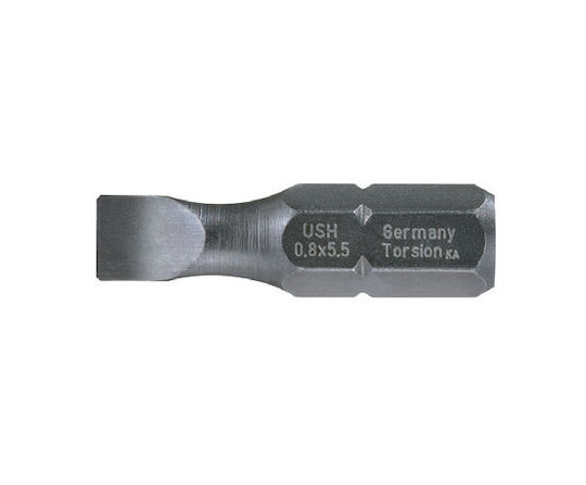 Hexagonal Bit 1/4'' Din 3126 Type C 6.3 Side Profile 1.6 X 8.0