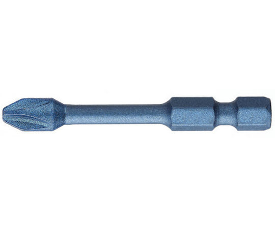 Bit Hexagonal 1/4'' Albastru Formă Șoc E 6.3 Phillips Ph 2 Profil