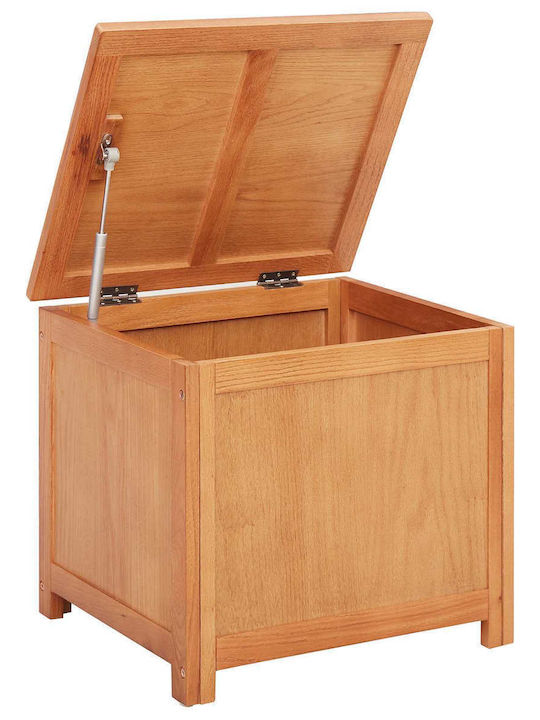 vidaXL Wooden Decorative Trunk Beige 50x45x45cm
