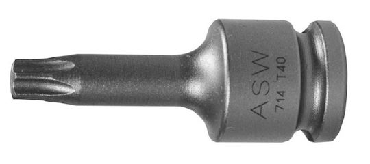 714 Capete Biți cu Cap Hexagonal Impact Profil Torx Extern 3/8'' Tx 40