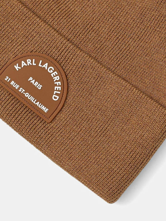 Beanie Unisex Beanie Knitted in Brown color