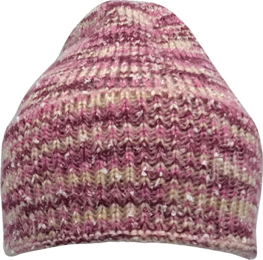 Beanie Γυναικείος Σκούφος Πλεκτός σε Ροζ χρώμα
