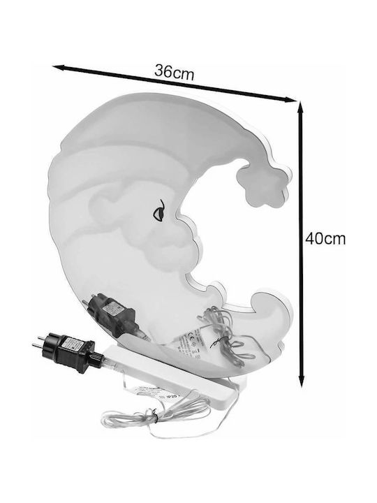 Illuminated Santa Claus Electric White 40x3x3cm
