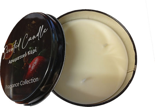 Erycandles Χριστουγεννιάτικο Μεταλλικό Κερί Μαύρο 12x7εκ.