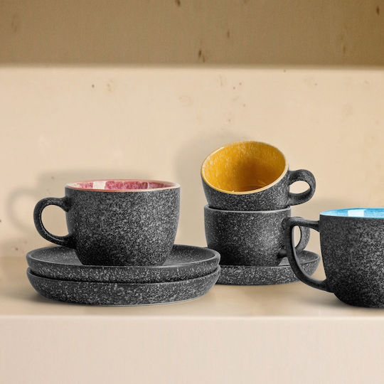 Miamio Set Căni Cappuccino De ceramică Multicolore 190ml 6buc