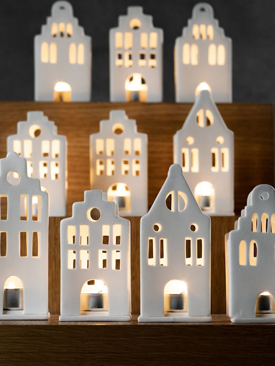 Raeder Lighthouse Candle Holder Suitable for Tealights Porcelain in White Colour 6x6cm