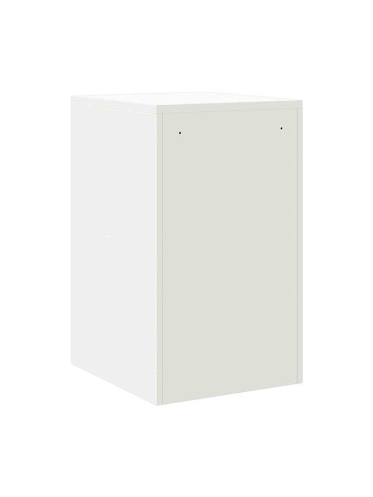 Office Storage Metal Drawer with Lock & Drawers White L44xW50xH106.5cm