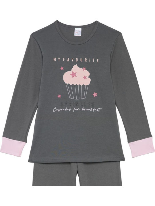 Pretty Baby Детска Зимна Пижама Тъмносив Pretty Baby Детска Зимна Пижама Тъмносив