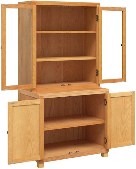 Office Cabinet in Brown Wood 80x50x160cm