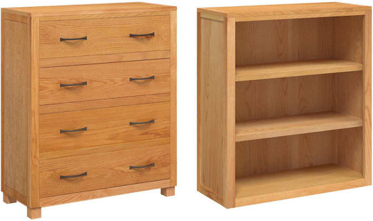 Dulap De Depozitare Pentru Birou Din Lemn Maro 80x35x185cm