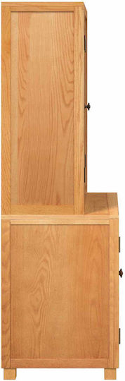 Office Cabinet in Brown Wood 80x50x160cm