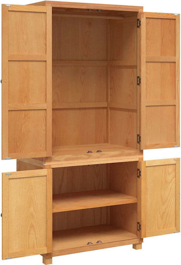 Büroaufbewahrungsschrank aus Brauner Massivholzzurück 80x50x180cm