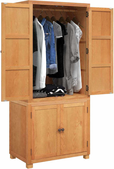 Büroaufbewahrungsschrank aus Brauner Massivholzzurück 80x50x180cm