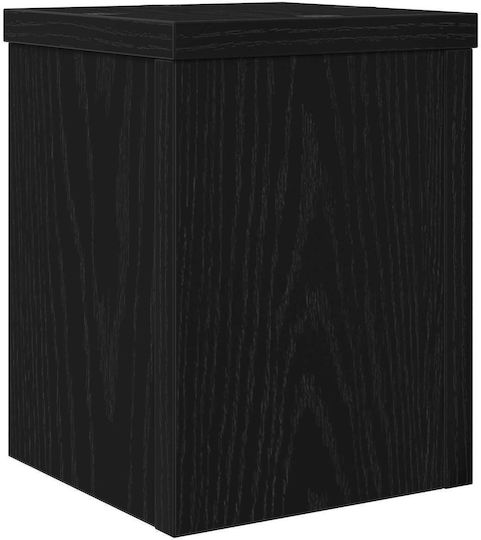 vidaXL Pot Stands Wooden Black 15cmx15cmx20cmcm. 2pcs