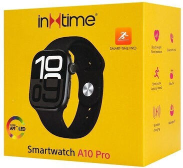 INTIME A10 Pro Smartwatch with Heart Rate Monitor (Black)