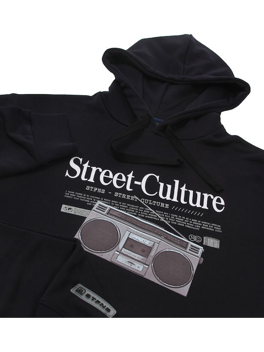 Sweatshirt with Hood Blue