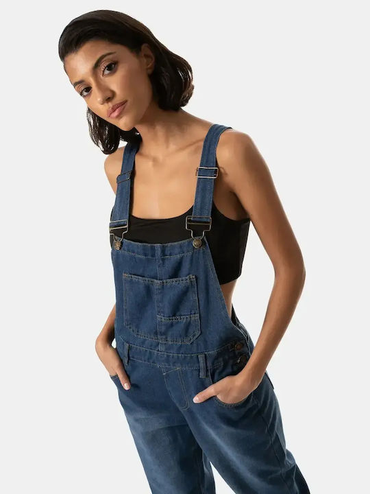 Salopetă Denim Cu Bretele Albastră Mărimea 2XL