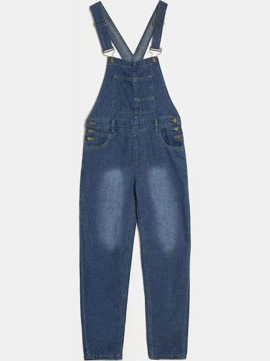 Salopetă Denim Cu Bretele Albastră Mărimea 2XL