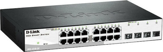 D-Link DGS-1210-20/E v1 Managed L2 Switch με 20 Θύρες Gigabit (1Gbps) Ethernet και 4 SFP Θύρες