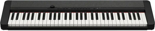 Casio Tastatur Ct-s1 mit 61 Dynamisch Tasten mit Ständer und Kopfhörer Schwarz & Τροφοδοτικό