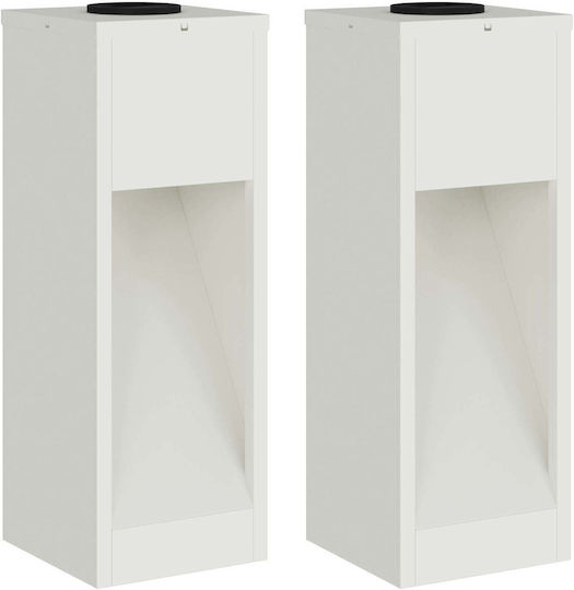 vidaXL Set of 2 Solar Lights Warm White with Photocell 18cmx18cmx50cmcm