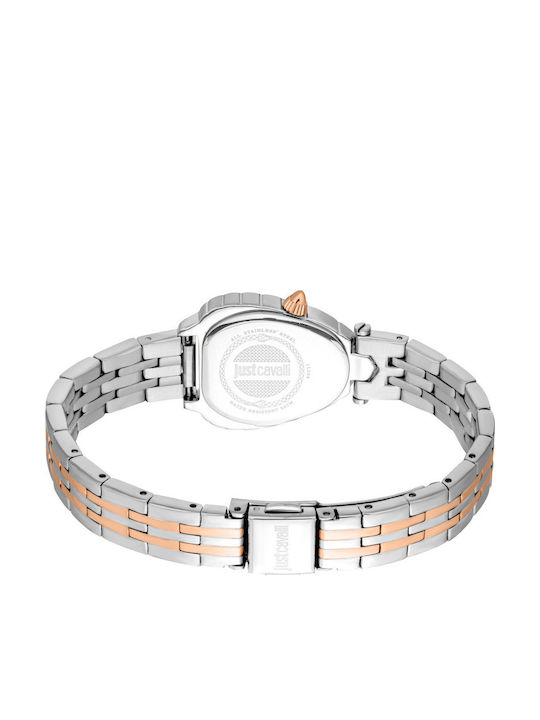 Just Cavalli Ceas de Damă cu Rose Gold Brățară Metalică