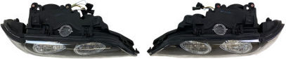 Front Car Lights Angel Eyes Bmw E39 1995-2003 Black H7 Bulbs Set 2 Pieces Swb07dib