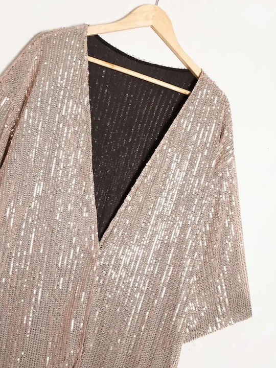 Kimono Oversized Sequins Gold Size L XL