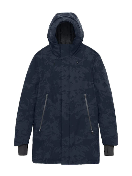 Geacă Parka De Iarnă Impermeabilă și Cu Protecție Împotriva Vântului Neagră
