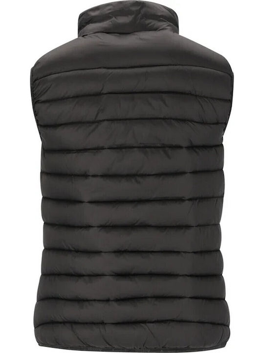 Damen Ärmellos Puffer Jacke für Winter Black