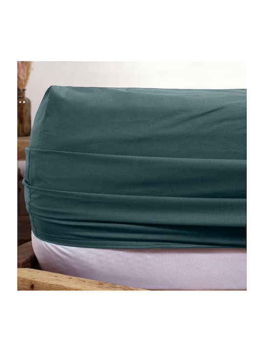 Cannon Sheet Set with 2 Pillowcases Super-Double with Elastic 160x200+33cm. Fresh N.atlantic 3pcs