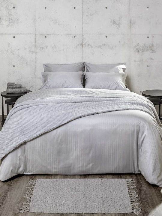 Charisma Elegance Σετ Σεντόνια Υπέρδιπλα με Λάστιχο 160x200+40εκ. Grey (4τμχ)