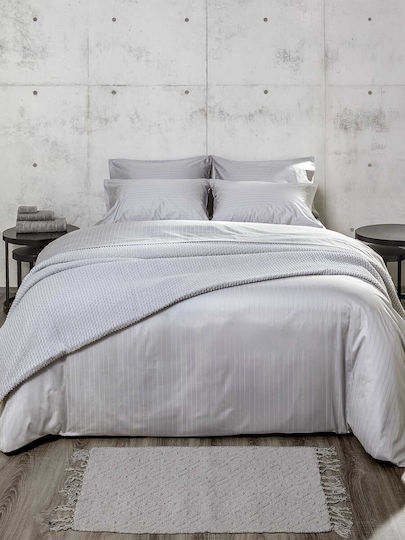 Charisma Bettwäsche-Set Überdoppel mit Gummiband 160x200+40cm. Elegance Grey 4Stück