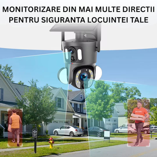Wifi Surveillance Camera 6mp Resolution Solar Powered 20x Optical Zoom Human Detection Ip66