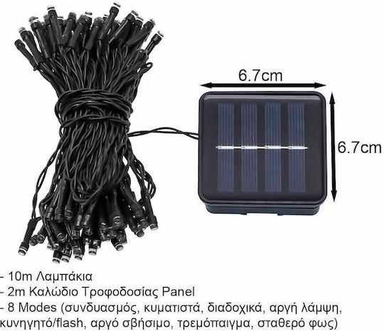 Foyu Ηλιακό Φωτιστικό RGB με Φωτοκύτταρο IP65