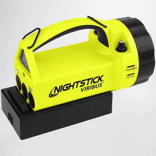 Nightstick Wiederaufladbar Handstrahler LED Doppelte Funktion mit maximaler Helligkeit 30lm Grau