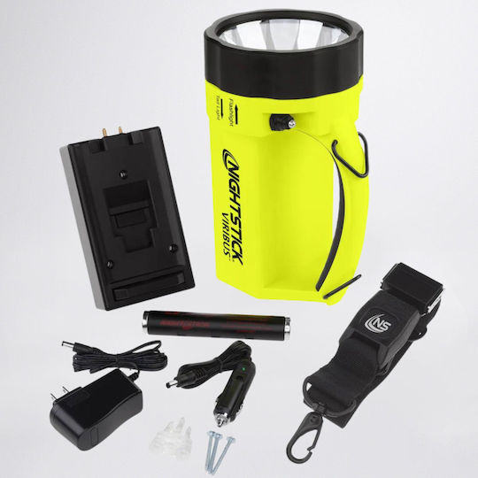 Nightstick Wiederaufladbar Handstrahler LED Doppelte Funktion mit maximaler Helligkeit 30lm Grau