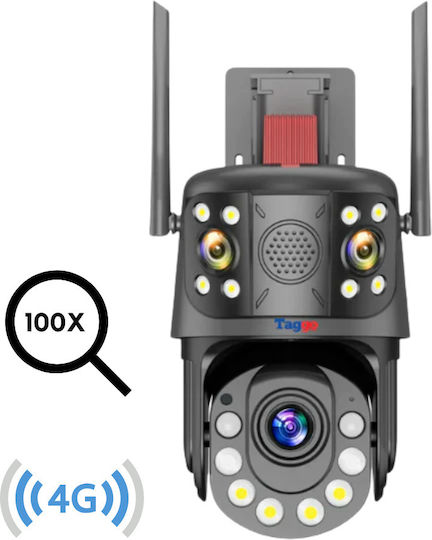 4g Surveillance Camera 10k 20mp 100x Zoom 3 Lenses App Control Two-way Communication Auto Tracking Multi Lens