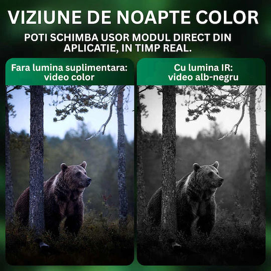 Cameră de Supraveghere Solară 4G GPS 16MP Foto 4MP Video Panou Solar 4W Baterie 7800mAh Detecție Mișcare Audio Bidirecțional IP65