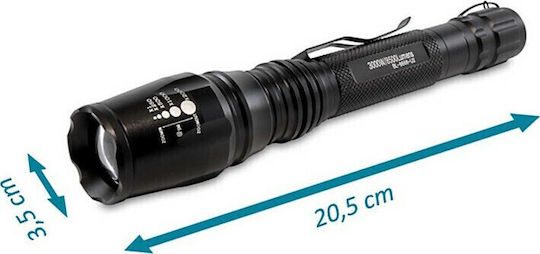 Rechargeable Flashlight LED with Maximum Brightness 100lm White