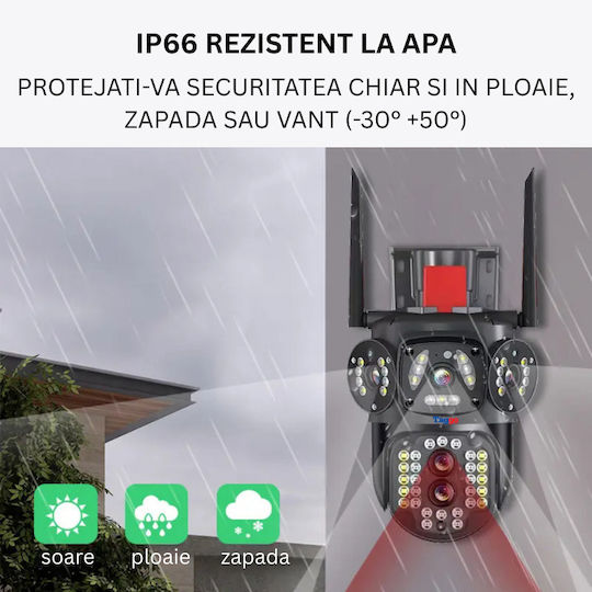 4g Surveillance Camera Sim Card 10x Zoom 3 Screens 4k Resolution Human Detection Auto Tracking Ip66