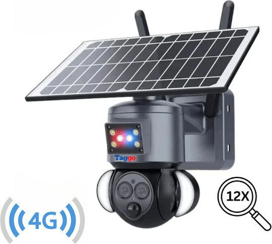 Cameră de Supraveghere 4G 4K HD cu Dublă Lentilă Zoom 12x Încărcare Solară Rotire Controlată prin Aplicație IP66 Rezistentă la Apă