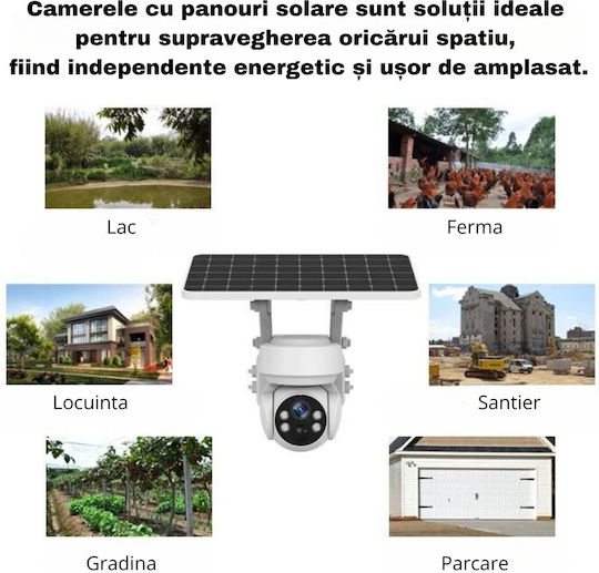 4g Solar Surveillance Camera Sim Card 5mp Solar Panel App Control Waterproof