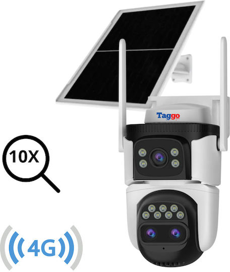 Cameră de Supraveghere cu Panou Solar 4G Detecție Umană 360° PTZ Lentilă Dublă Zoom 10x Rezistentă la Apă