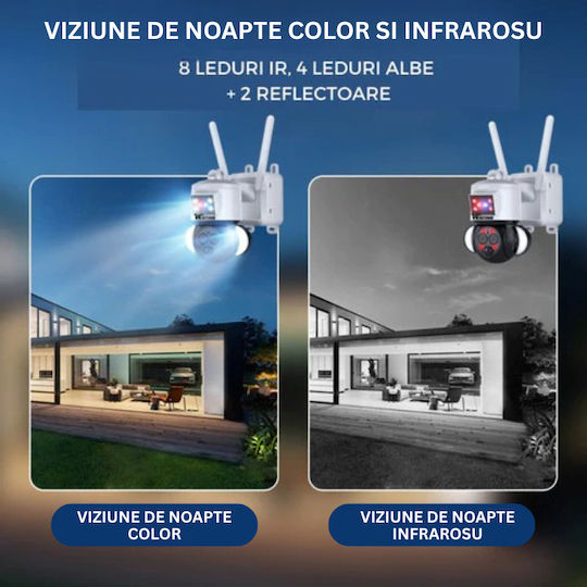 Surveillance Camera 4G Solar Charging Panel 20W 4K 12x Zoom FullHD Rain Charging App-Controlled Rotation IP66 Waterproof