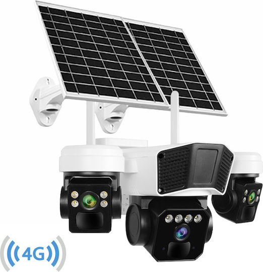 Cameră Crocodil 4G Solară cu Mai Multe Lentile 12MP Panou Solar 20W Stocare Cloud SD IP66 Rezistentă la Apă Urmărire Persoană