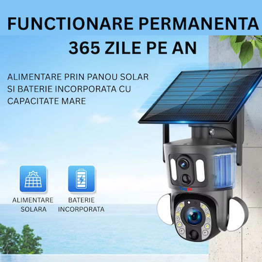 4g Überwachungskamera 8mp Videoauflösung Solarbetrieben 20x Optischer Zoom Menschenerkennung Ip66