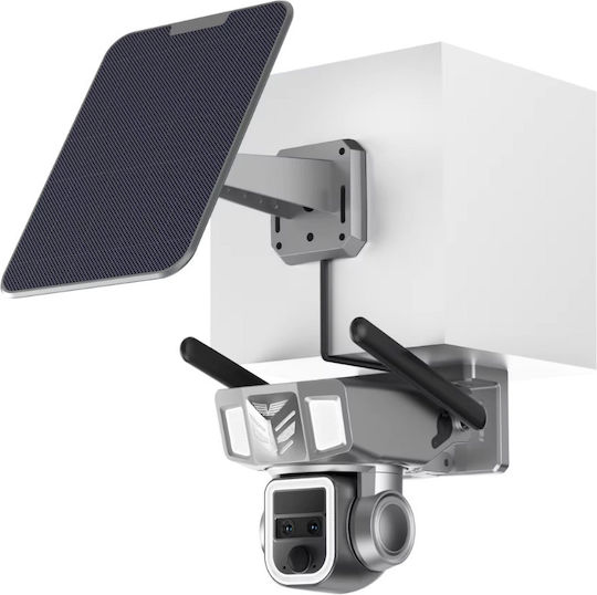 4g 2k Ultra Hd Surveillance Camera Dual Lens 20x Optical Zoom Solar Charging App-controlled Rotation Ip66 Water Resistant
