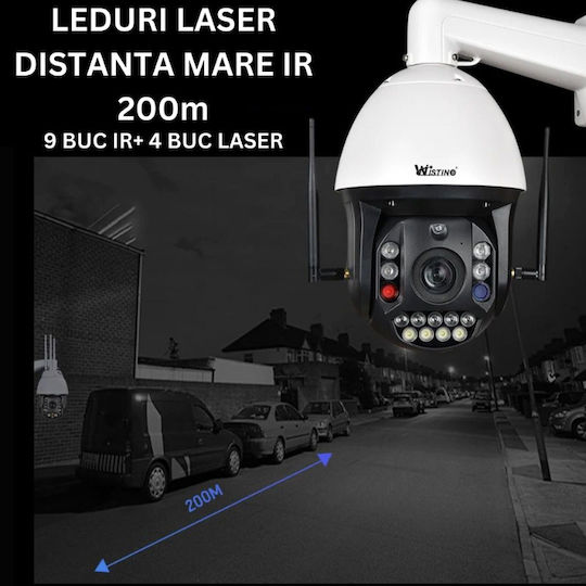 Cameră de Supraveghere 4G 4K Ultra HD Zoom Optic 99x Rotire 360° Controlată prin Aplicație IP66 Rezistentă la Apă