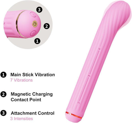 Otouch Toys Κλειτοριδικός Δονητής με Απομακρυσμένο Έλεγχο 20cm Ροζ